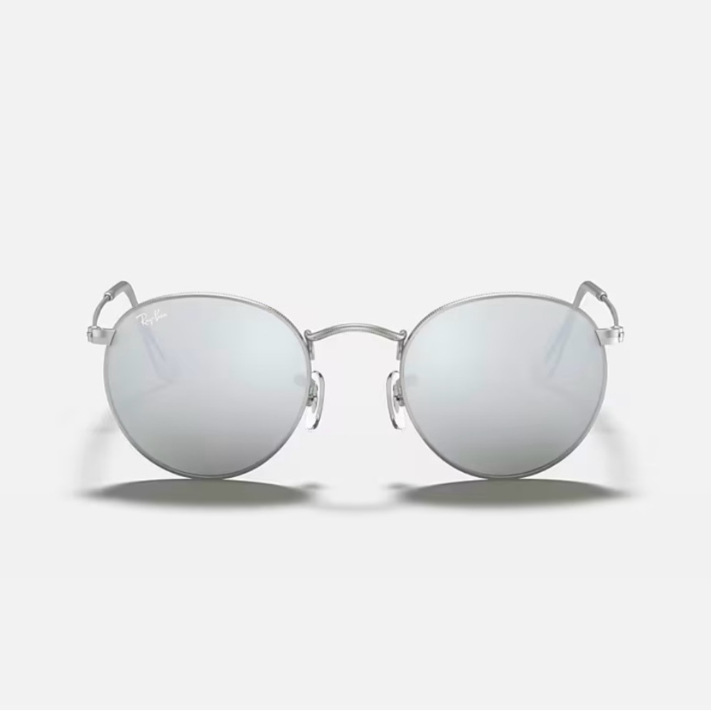 Ray-Ban Metallic Silver Round Sunglasses